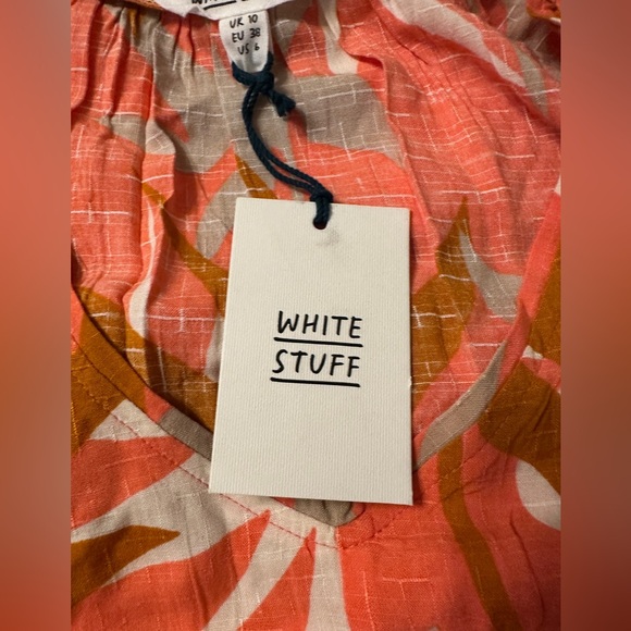 White Stuff Imogen Midi Dress - NWT - Size 6. Pink Patterned Women's Dress - Picture 11 of 14